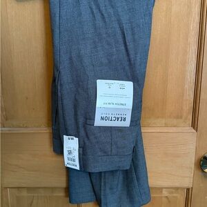 Kenneth Cole Reaction Gray Men's Stretch Slim Dress Pants 32x30